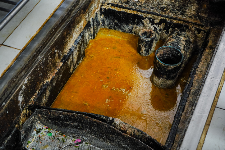 Grease trap, waste disposal